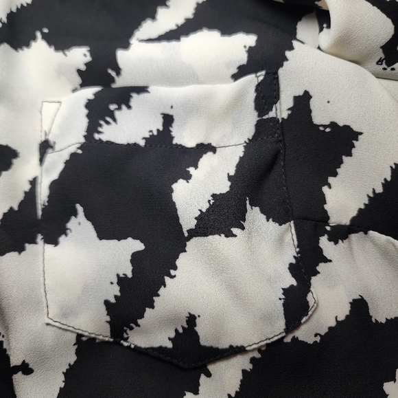 The Limited Ashton XS Shirt Black and White Houndstooth - Picture 2 of 6